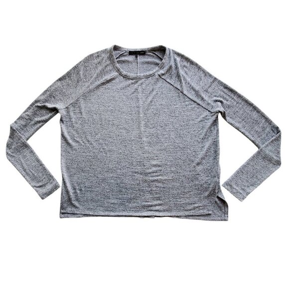 Rag & Bone Long Sleeve Knit Top Heathered Gray Lightweight Oversized Fit S - Picture 8 of 14